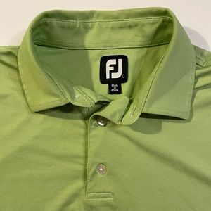 Men’s Lrg FootJoy FJ Polo Golf Green Short Sleeve Shirt